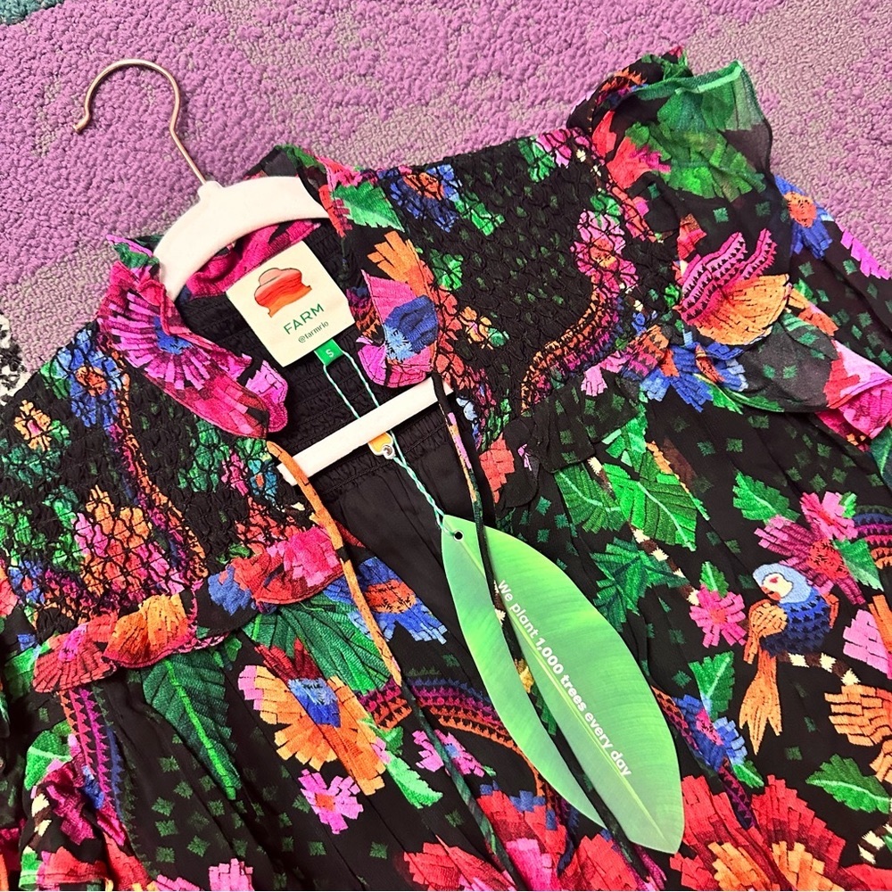 NWT Farm Rio Dress Multicolor Size Small - Picture 8 of 11